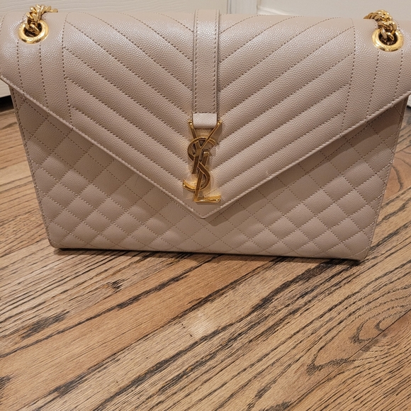 SAINT laurent Envelope quilted large handbag - Picture 8 of 13